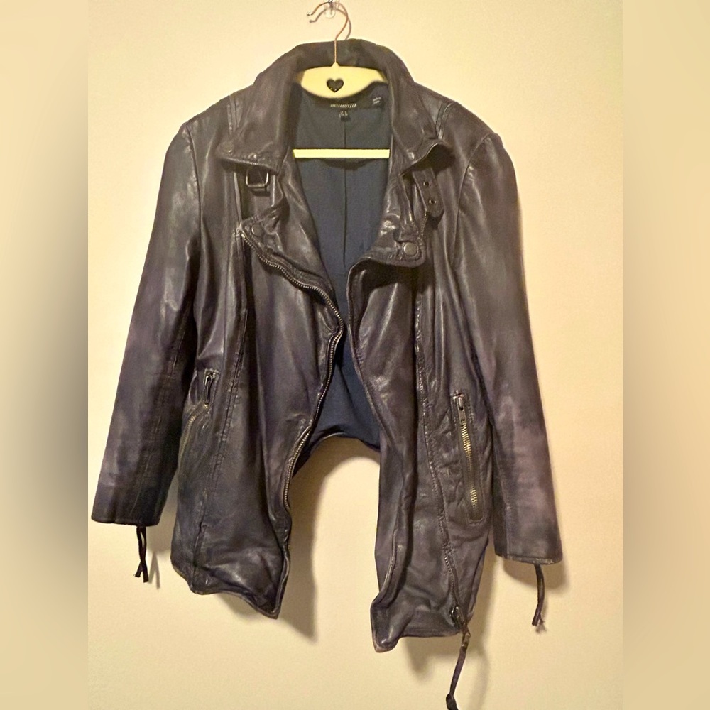 Muubaa lamb skin leather motorcycle jacket - Size 4